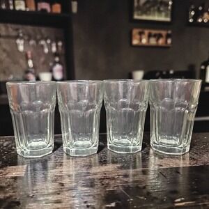 Libbey Duratuff Clear Flat Juice Tumblers, Set of 4, Dishwasher Safe Drinkware